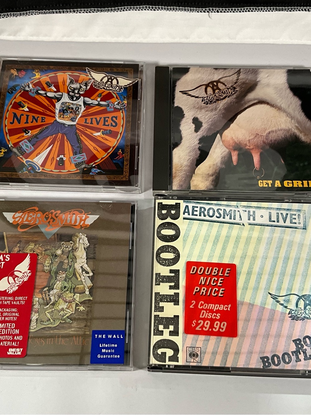 Aerosmith 4 CD Lot - Toys In The Attic, Get A Grip, Etc.